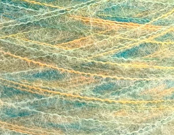 Zimpfer Wolle Selezione Art. Soriano Nm 1/15 – Fil en alpaga baby col. Vert d’eau et jaune 01